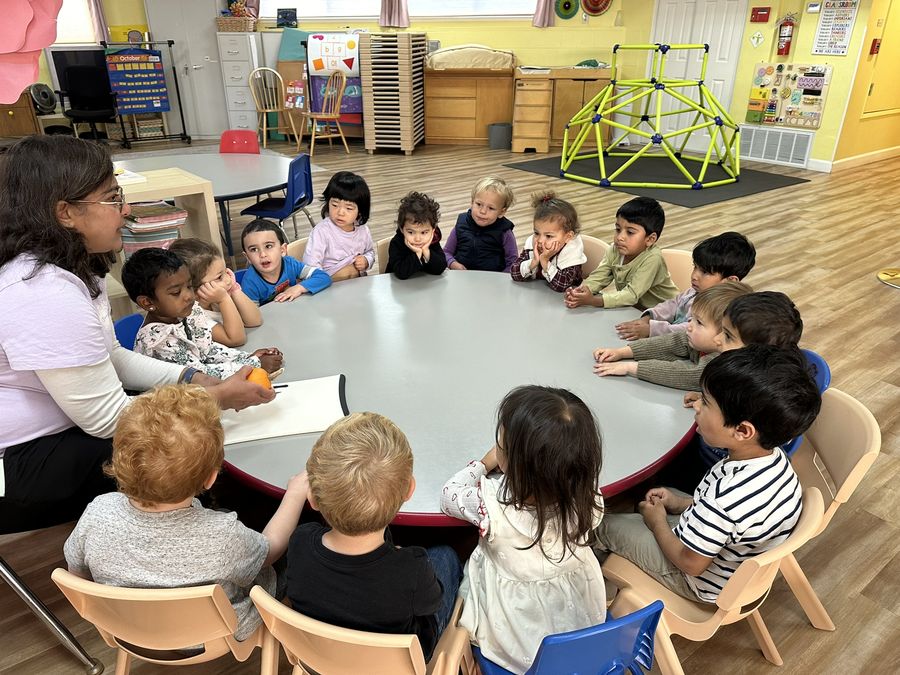 Children in circle time at Butterflies Academy