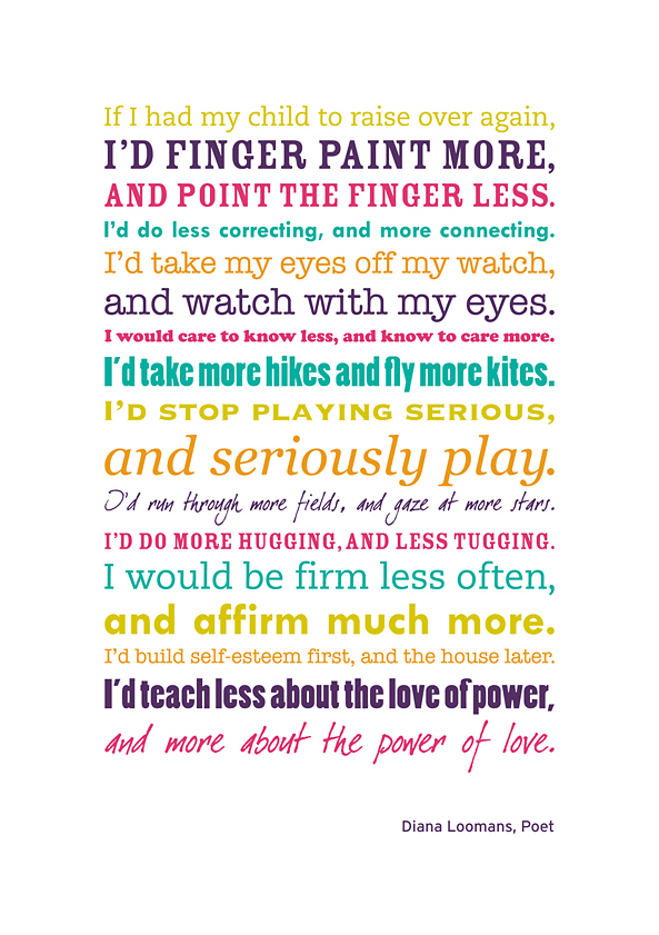Poem by Diana Loomans, poet